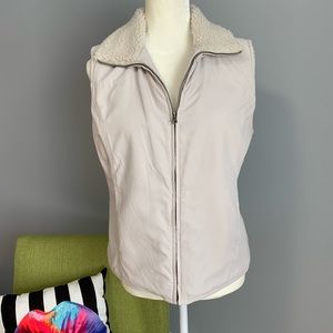 Sonoma Cream Faux Fur Lined Zip Vest